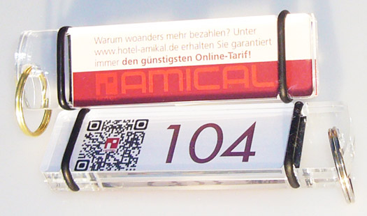 schlüsselanhänger mit QR code